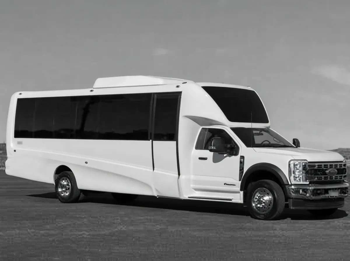 2024 Ford F550 Luxury Coach 27-Passenger White 2024 Ford F550 Luxury Coach 27-Passenger to rent