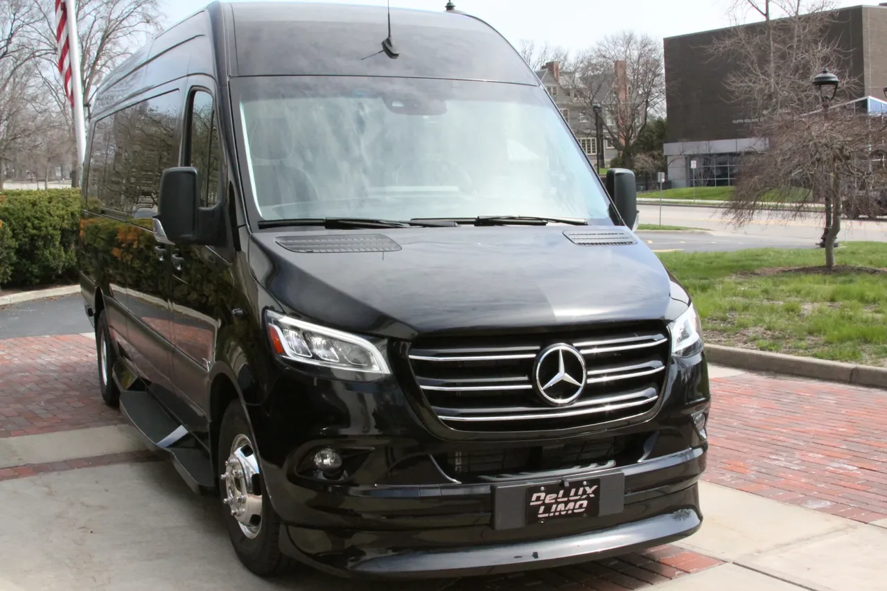 Black 2024 Mercedes-Benz SPrinter, angle 3
