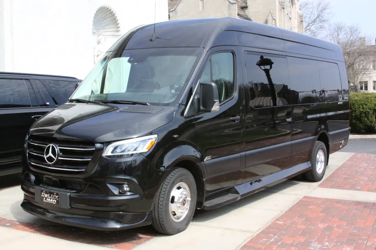 Black 2024 Mercedes-Benz SPrinter, angle 6
