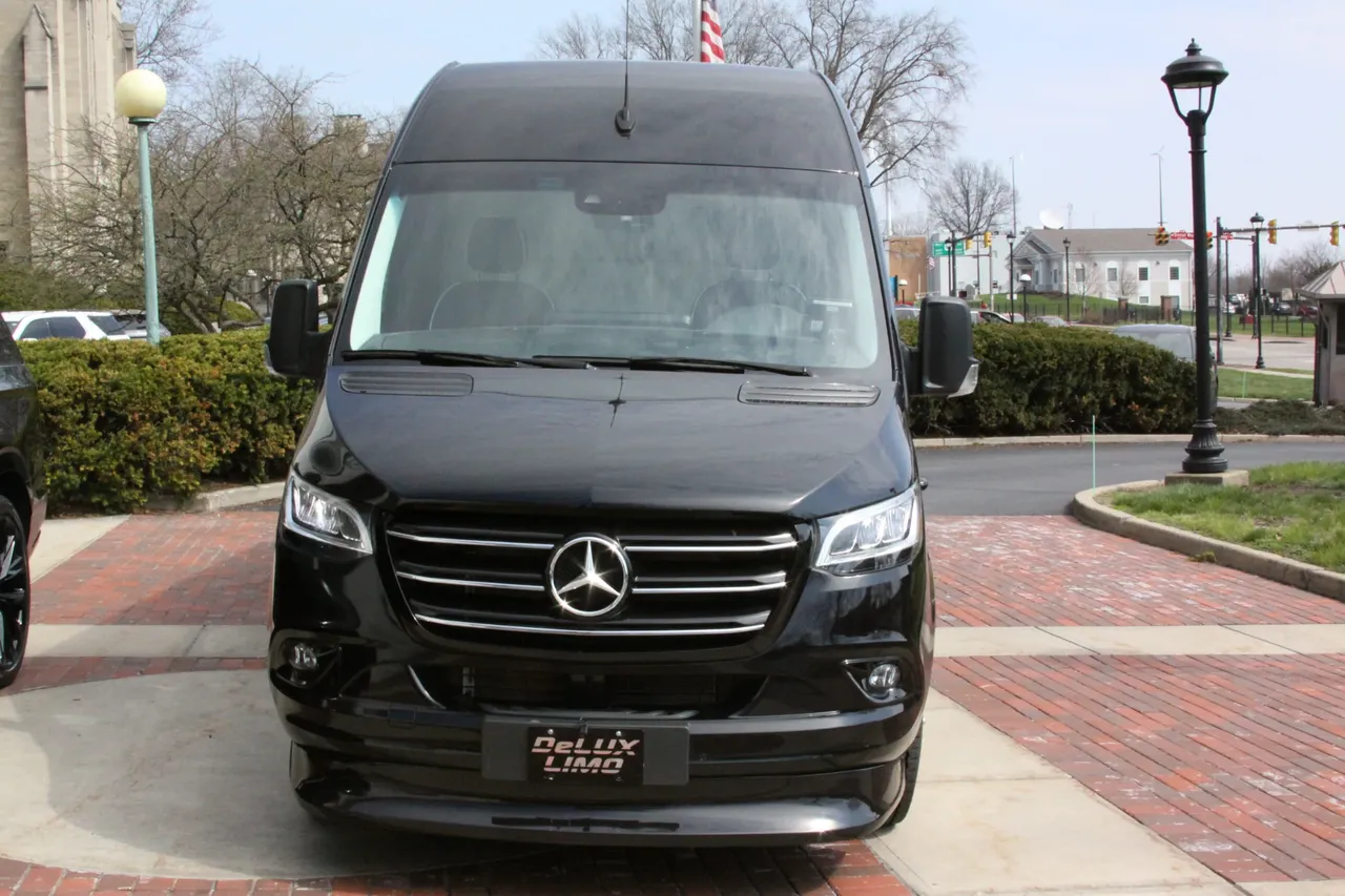 Black 2024 Mercedes-Benz SPrinter, angle 4