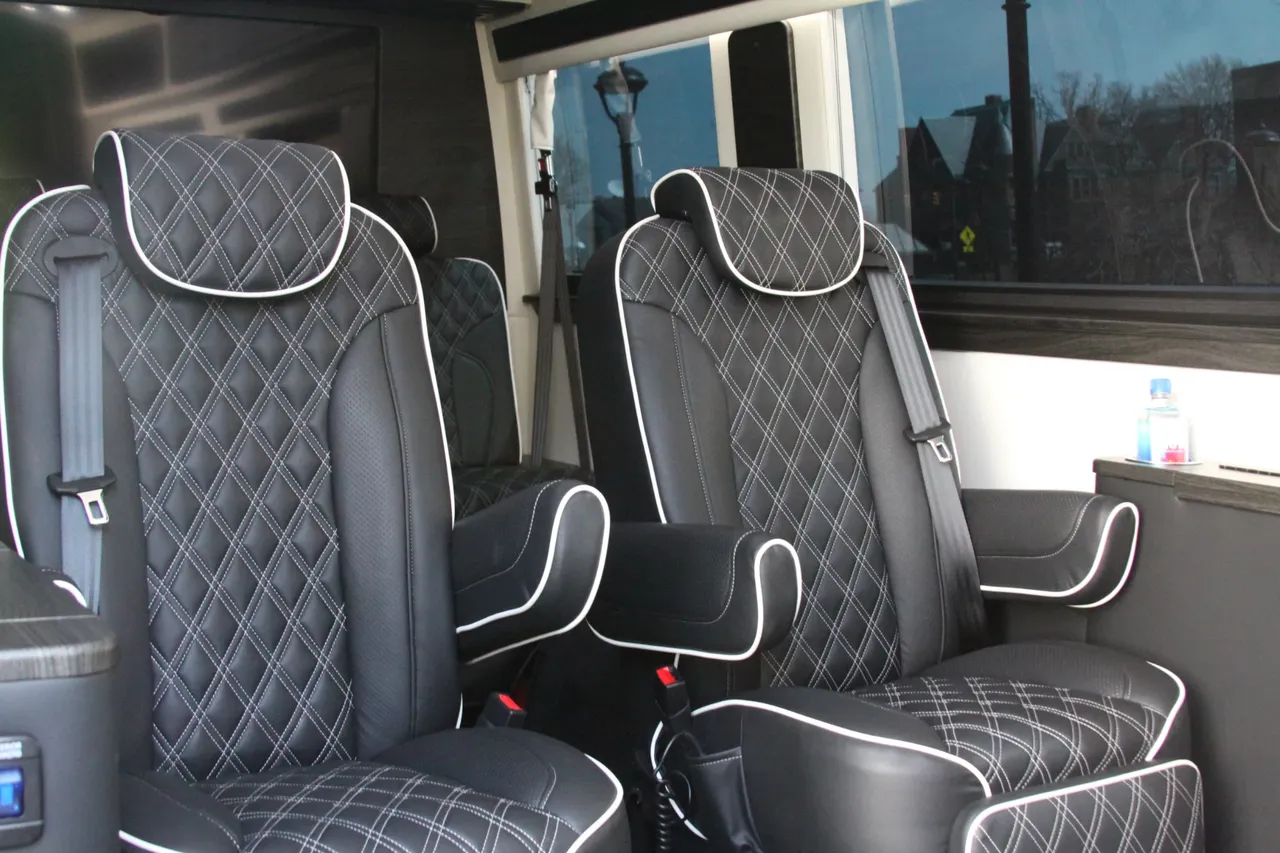Black 2024 Mercedes-Benz SPrinter, angle 2