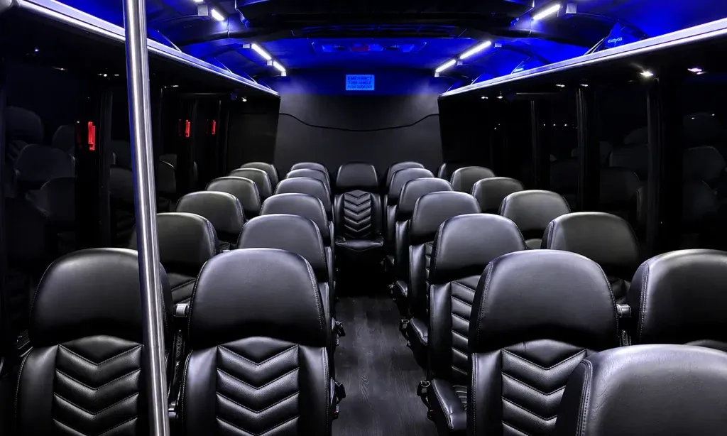 Black 27 Passenger Shuttle Bus to rent