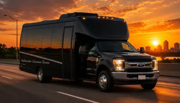 27 Passenger Shuttle Bus Black 27 Passenger Shuttle Bus to rent