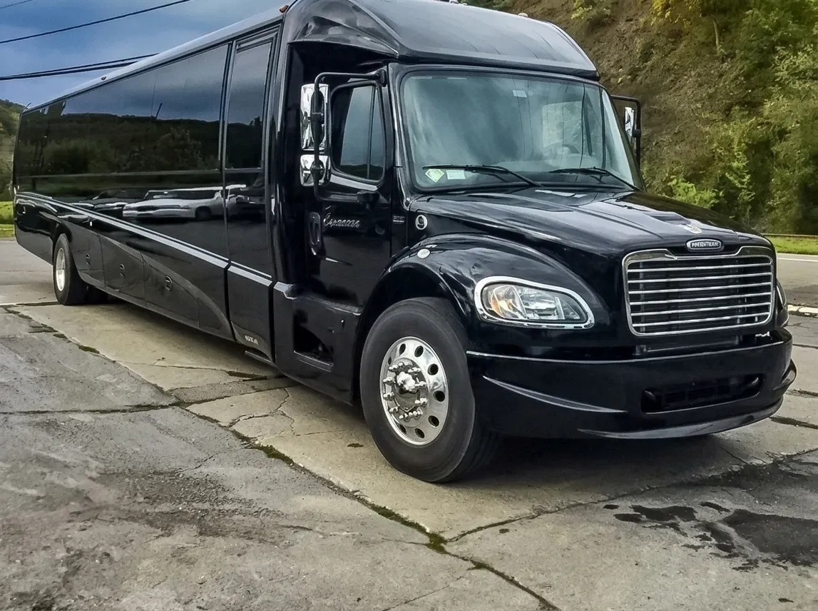 42 Passenger Freightliner Executive Mini Coach Black 42 Passenger Freightliner Executive Mini Coach to rent