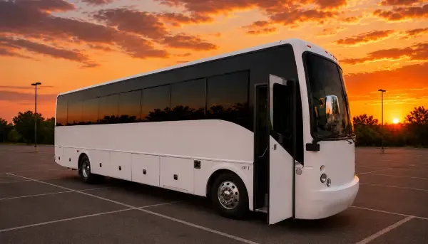 White 50 Passenger Motor Coach to rent