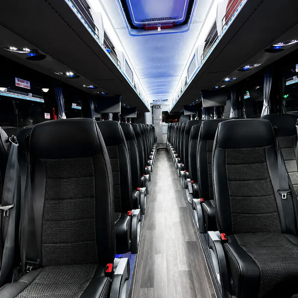 55 Passenger Motor Coach Black 55 Passenger Motor Coach to rent