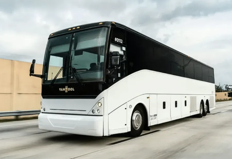 57 Passenger Van Hool White 57 Passenger Van Hool to rent