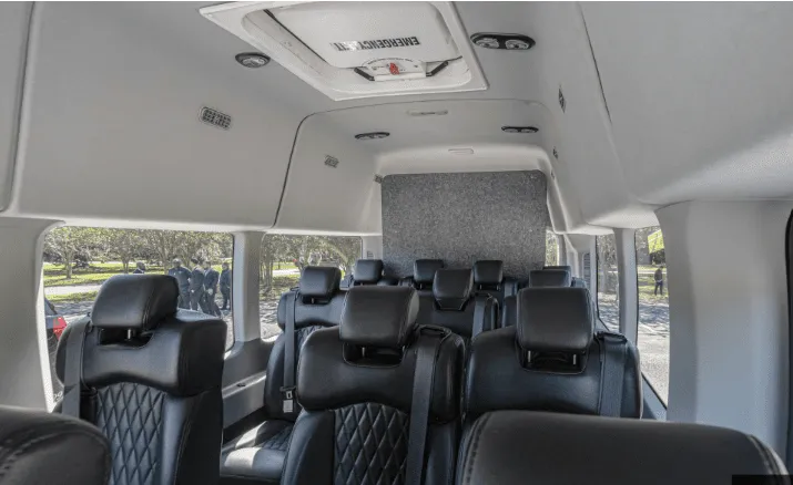 Ford Transit Executive Van cabin view with high-roof cabin