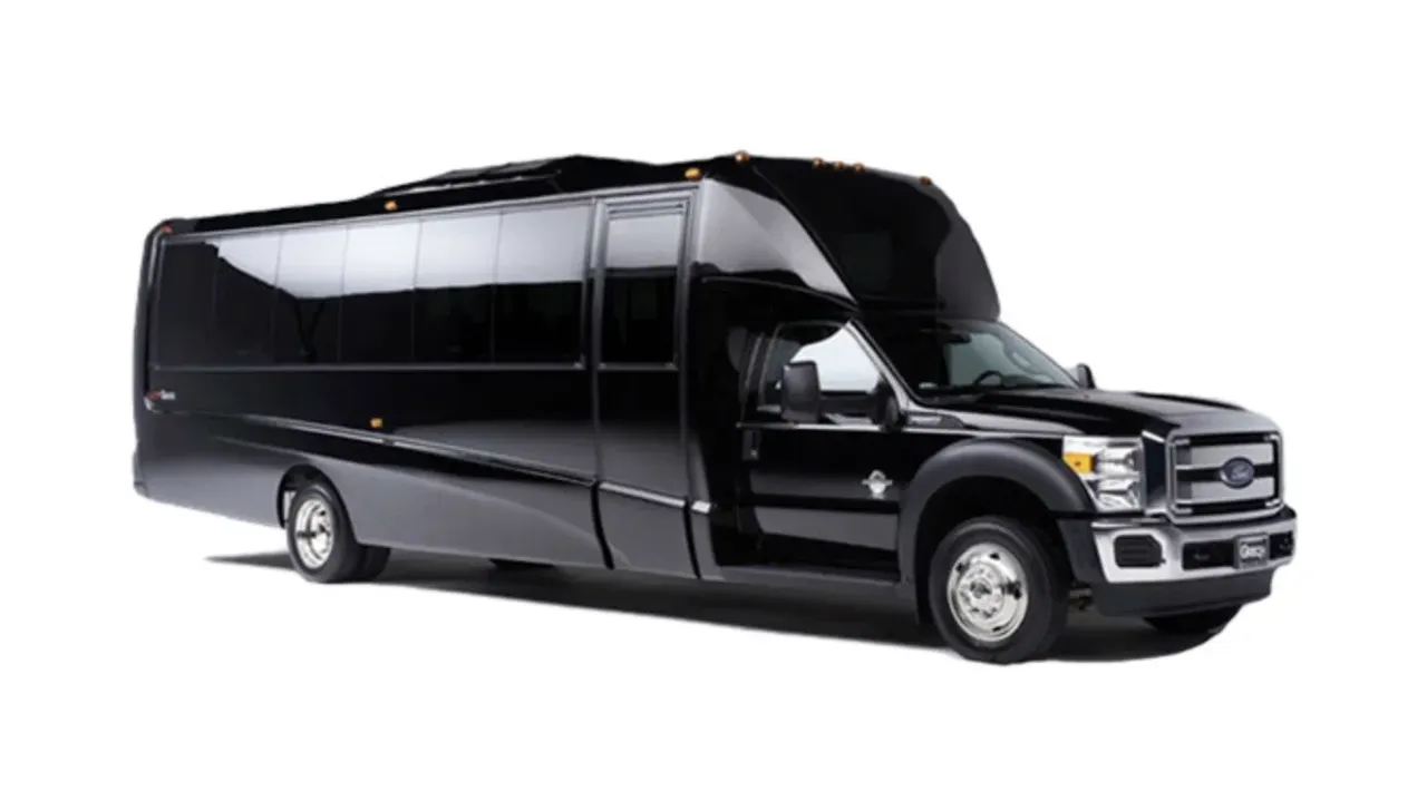 Ford F-550 Shuttle Bus Black Ford F-550 Shuttle Bus to rent