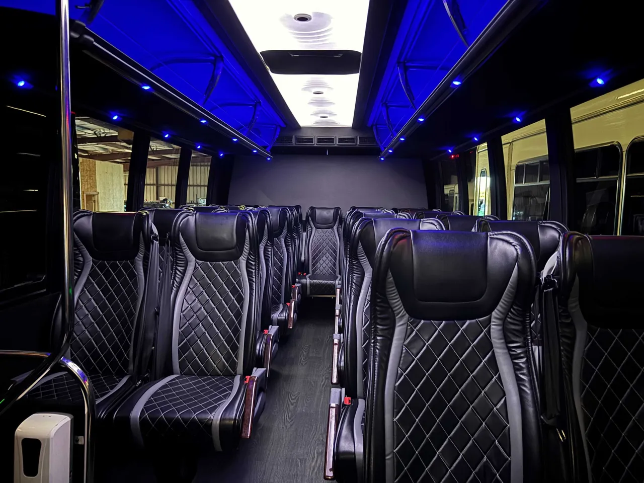 Ford Mini Moto cabin view with LED ceiling lighting