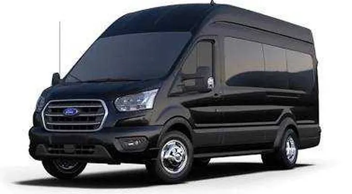 Black Ford Transit Shuttle to rent