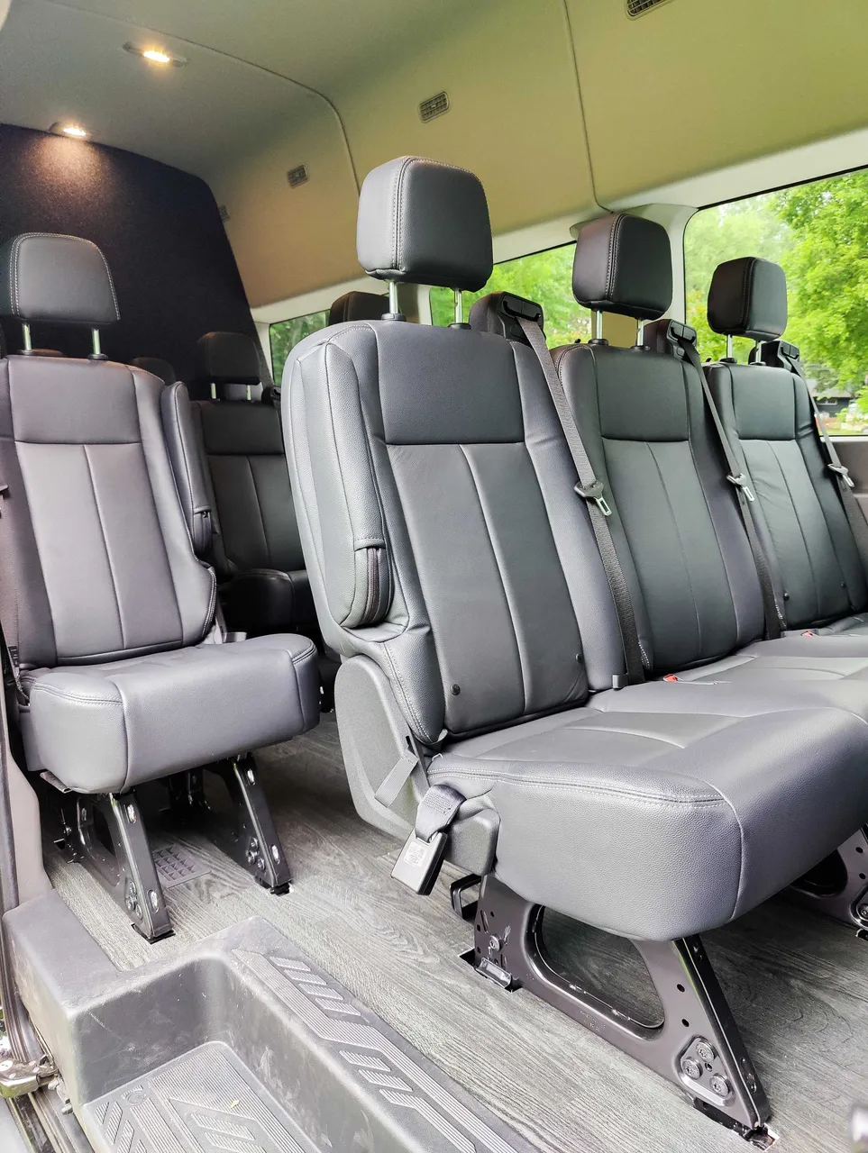 Ford Transit Executive Shuttle cabin view, angle 2 with high-roof cabin