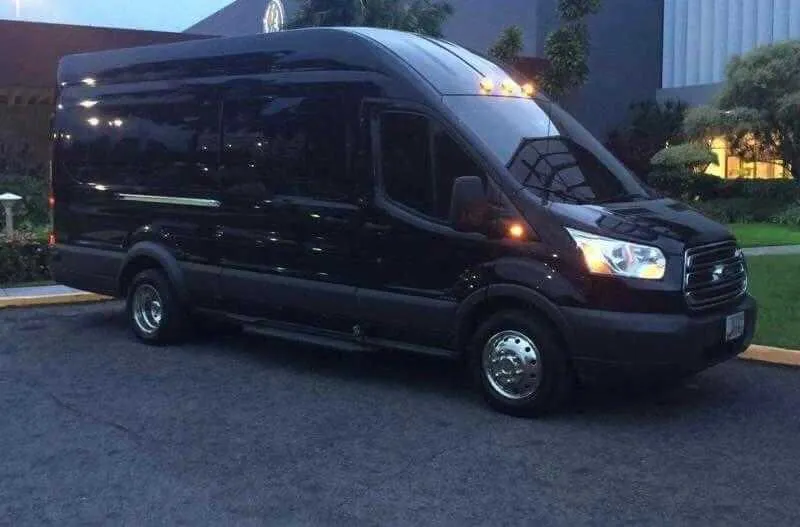 Black Ford Transit Sprinter to rent
