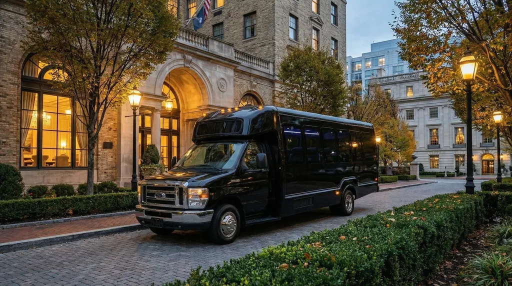Black Ford E-450 Mini Bus to rent
