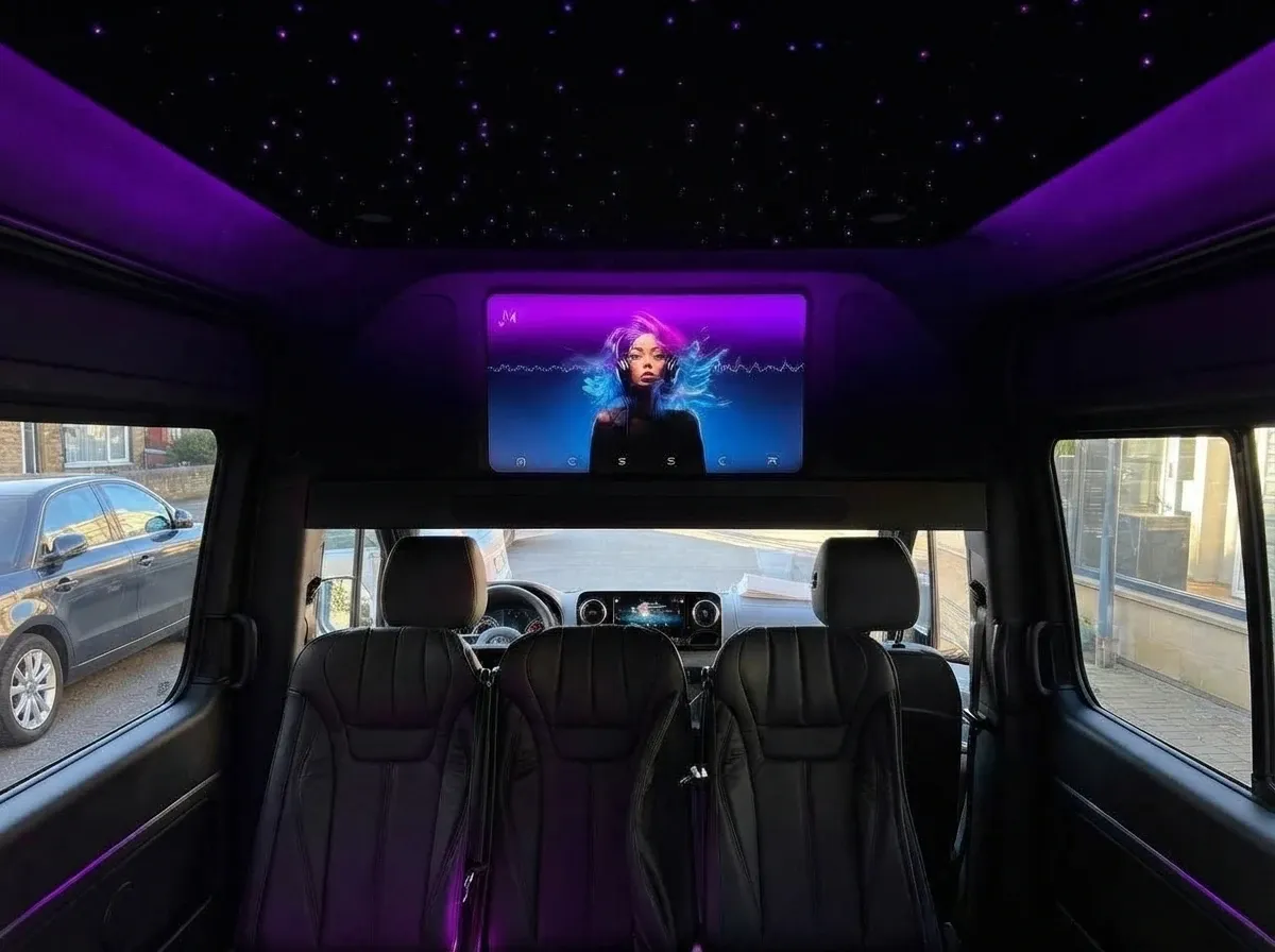 Black Mercedes-Benz Executive Sprinter, angle 2