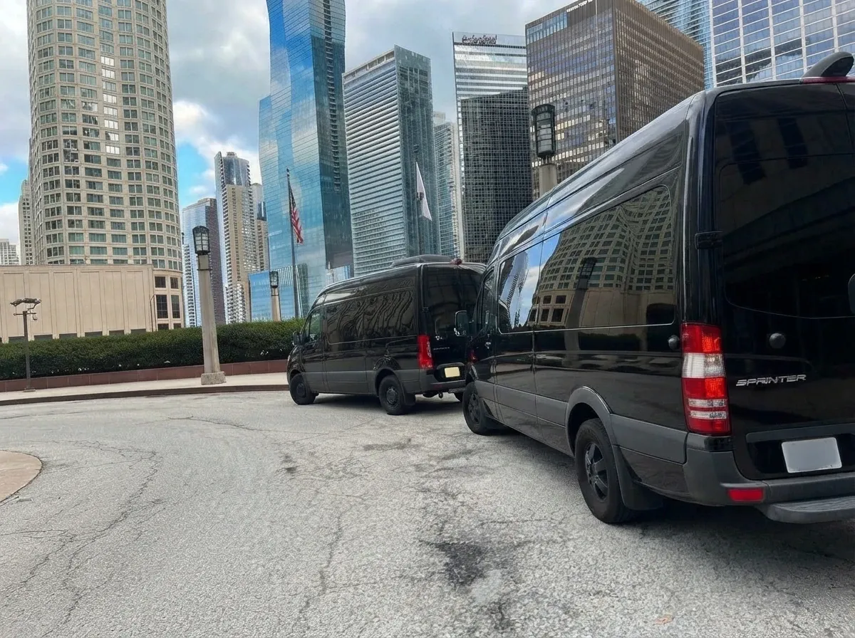 Black Mercedes-Benz Executive Sprinter, angle 5