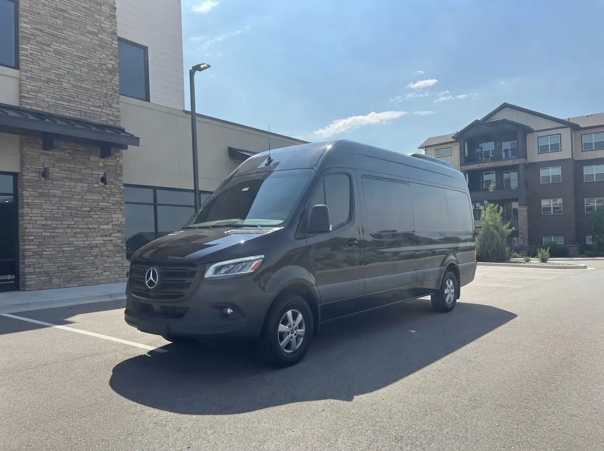 Black Mercedes-Benz Executive Sprinter, angle 5