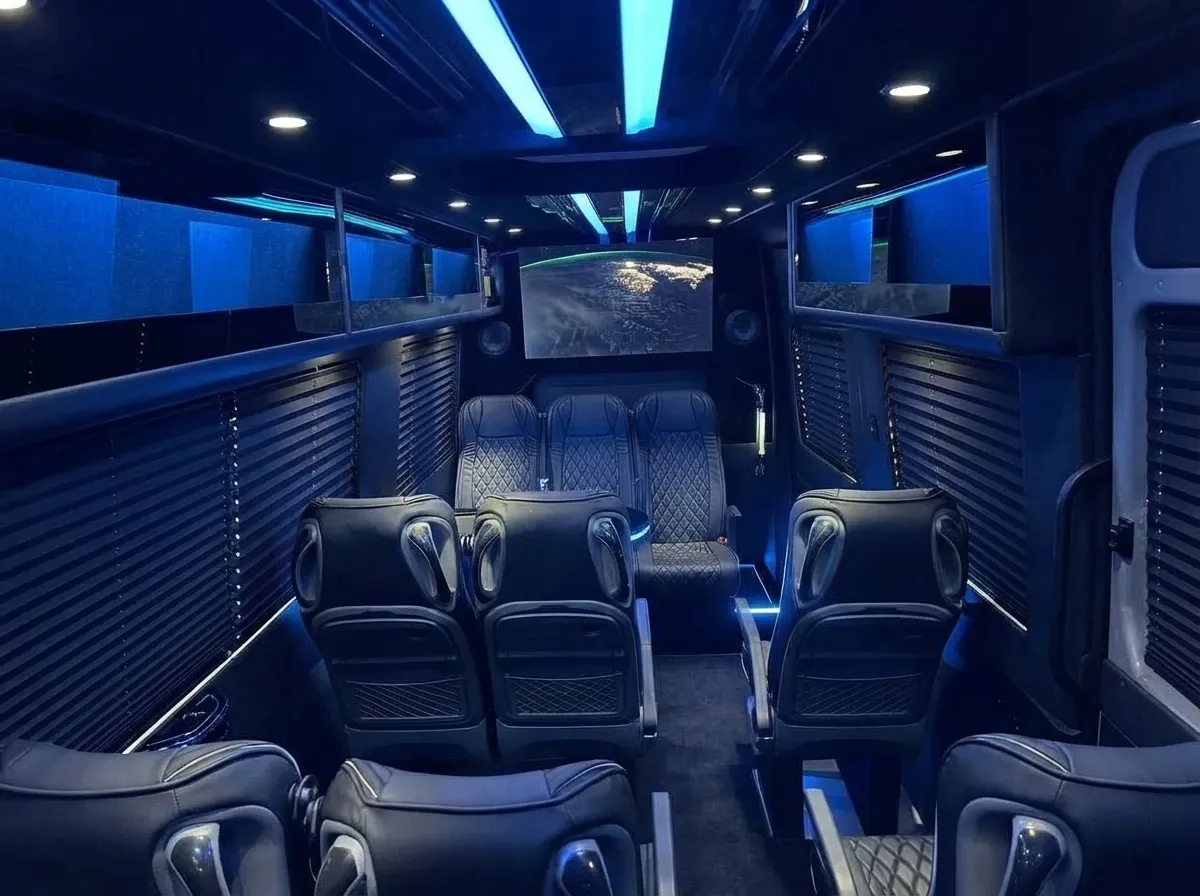 Black Mercedes-Benz Executive Sprinter, angle 6