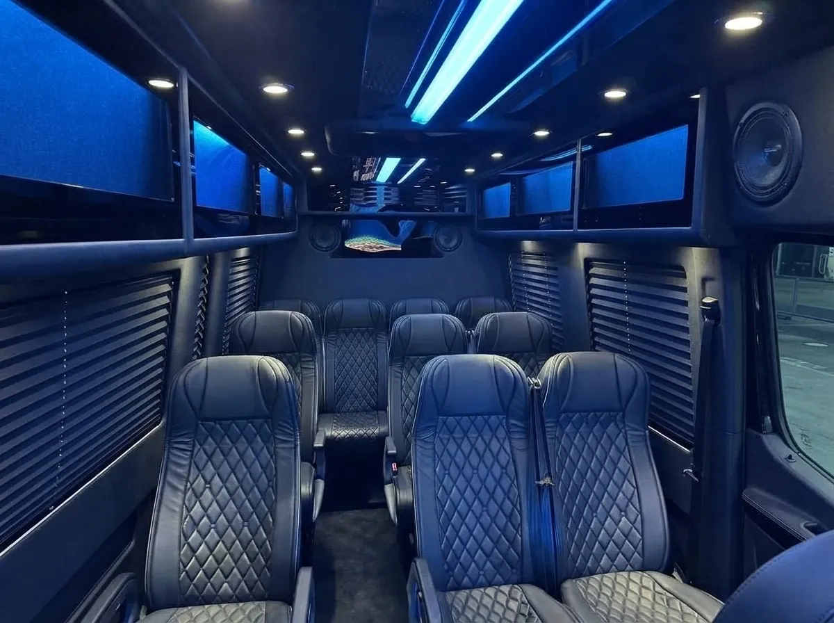 Black Mercedes-Benz Executive Sprinter, angle 3
