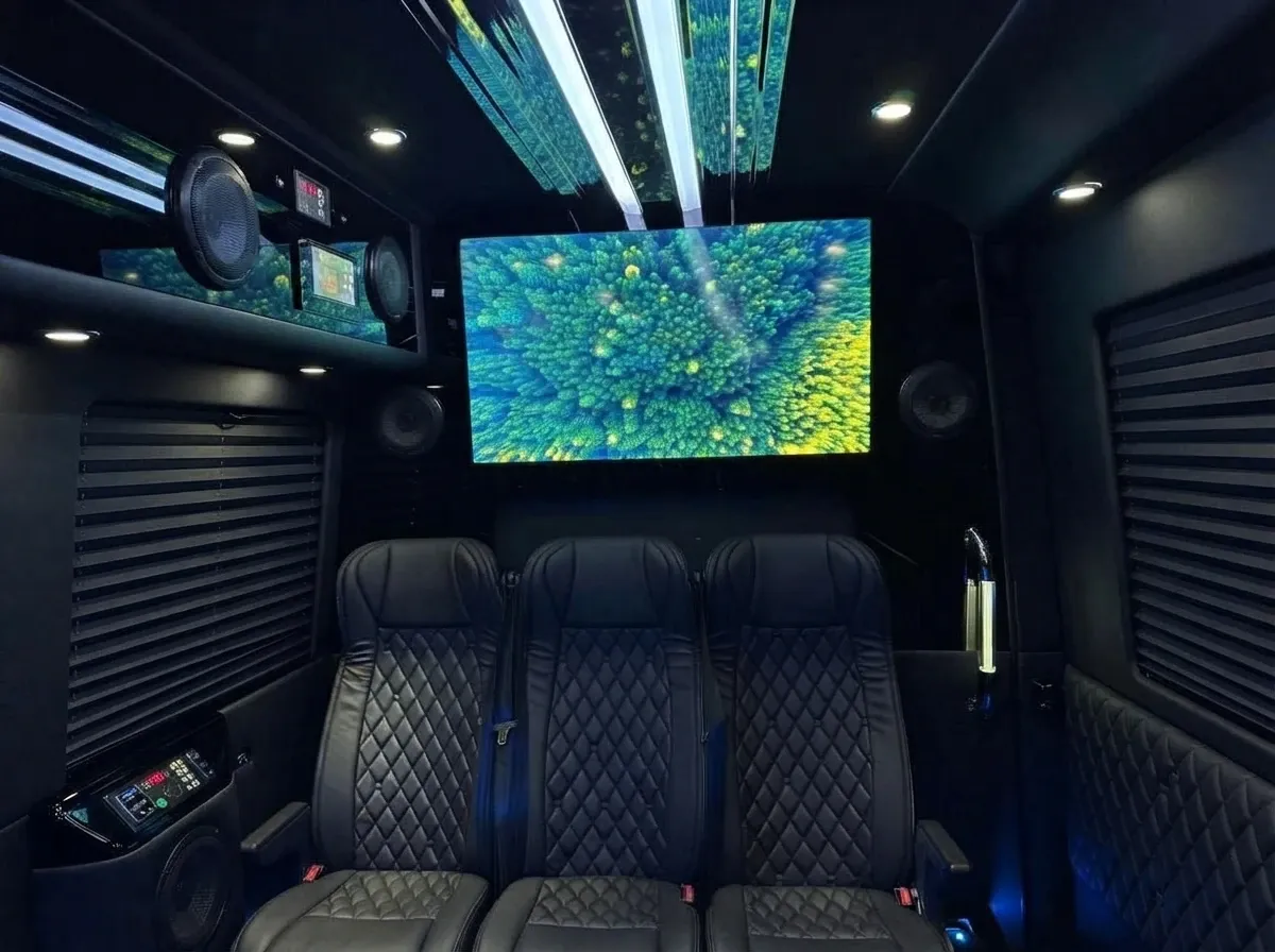 Black Mercedes-Benz Executive Sprinter, angle 2
