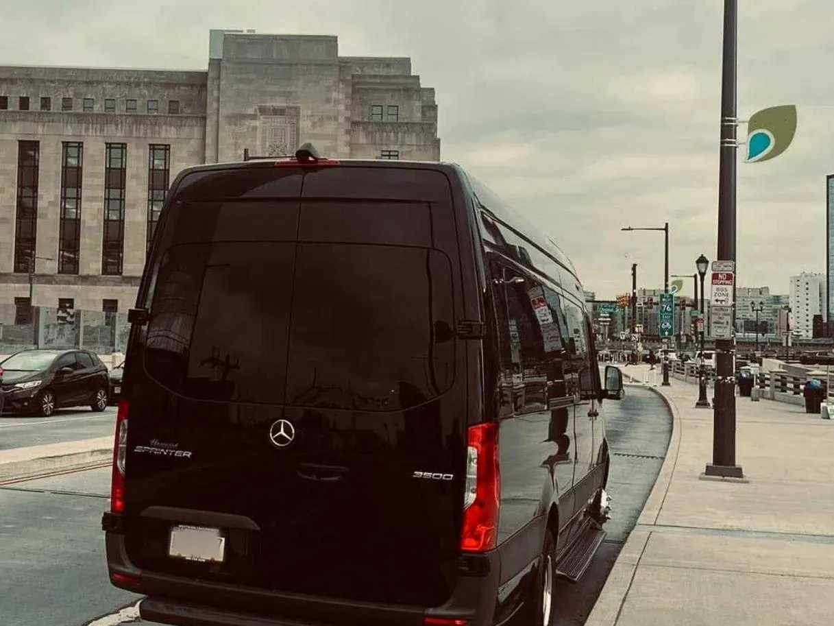 Black Mercedes-Benz Executive Sprinter, angle 7