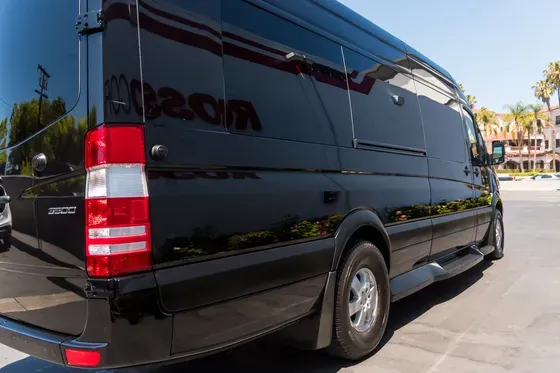 Black Mercedes-Benz Jet Executive Sprinter to rent