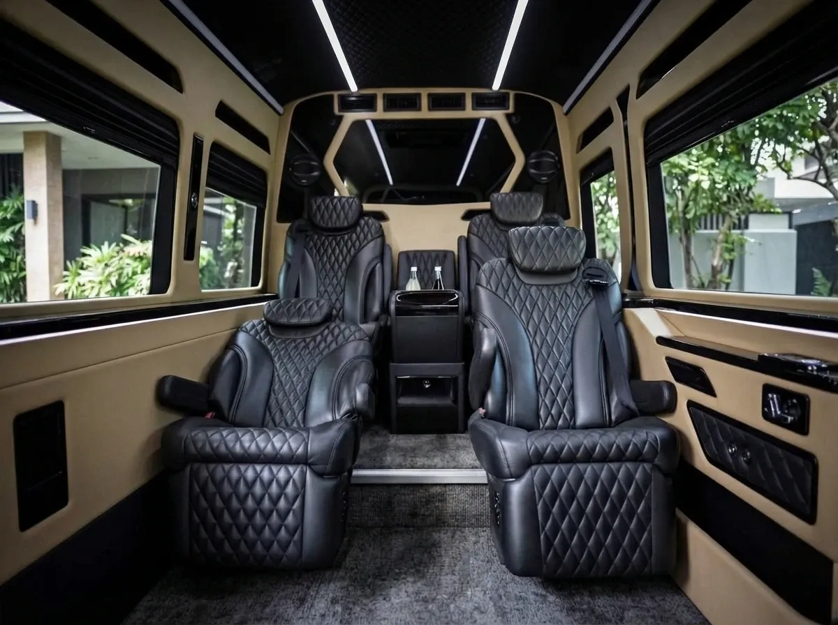 Black Mercedes-Benz Jet Sprinter, angle 2