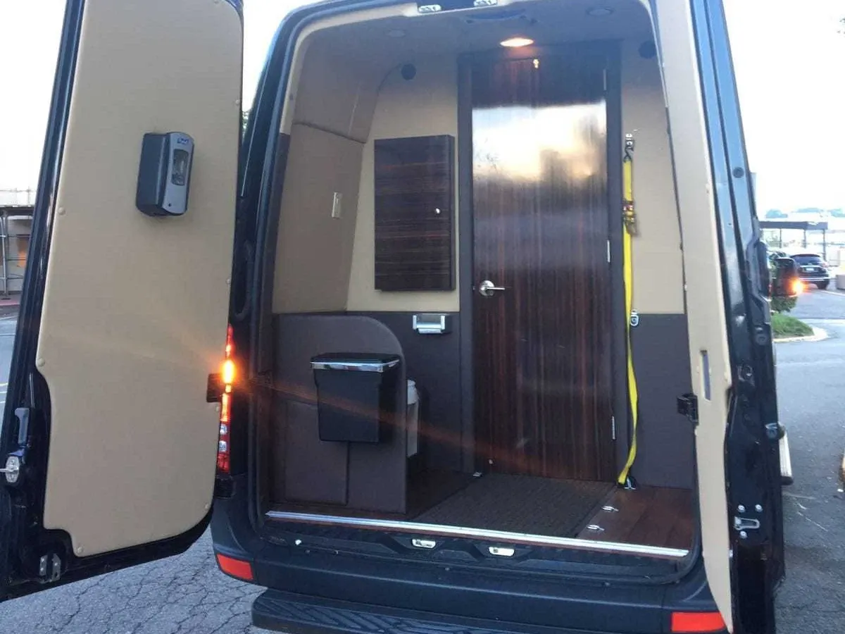 Black Mercedes-Benz Jet Sprinter, angle 4