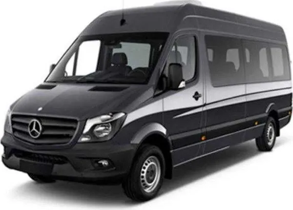 Black Mercedes-Benz Mini Bus to rent