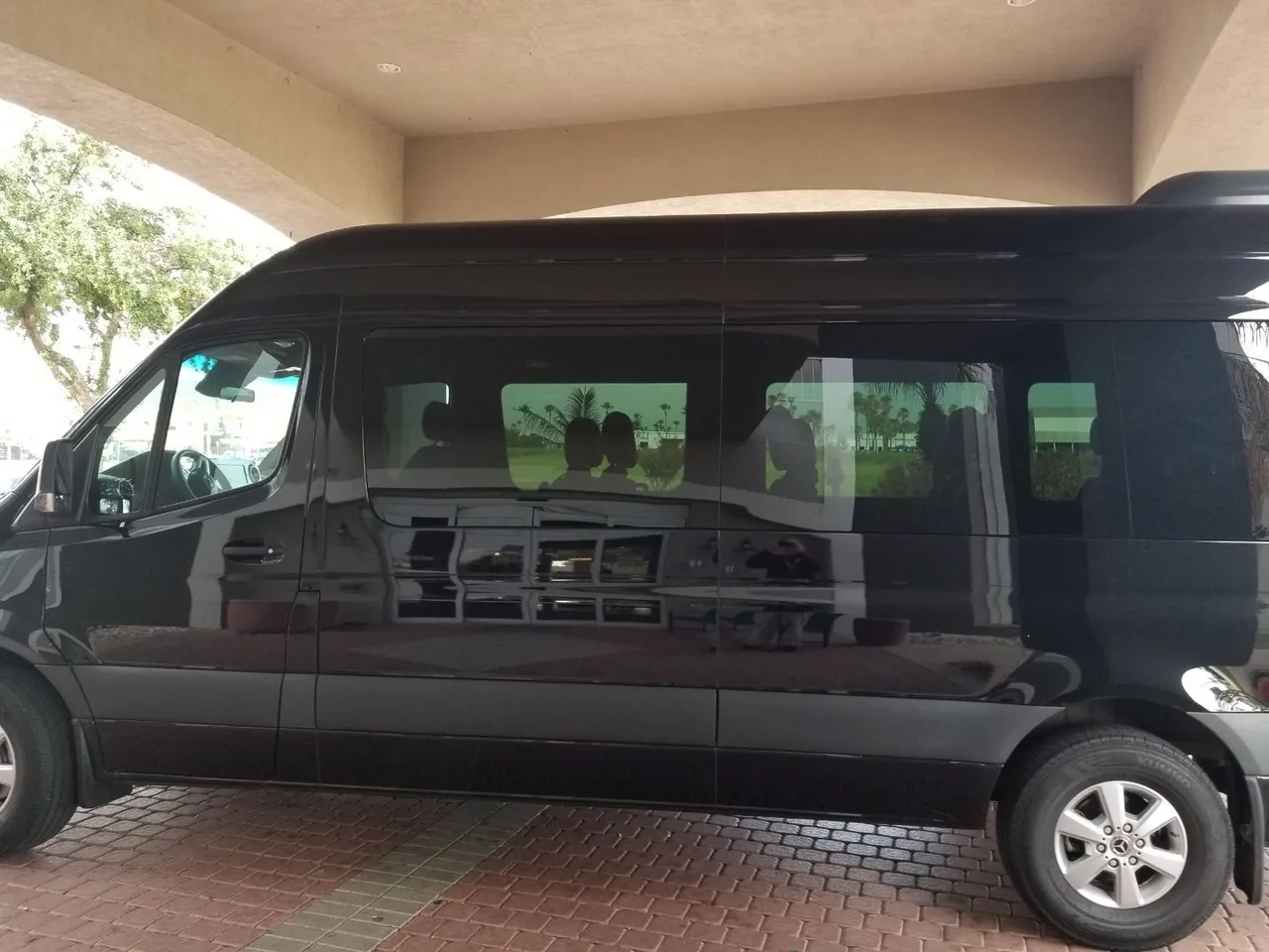 Black Mercedes-Benz Sprinter Passenger Van to rent
