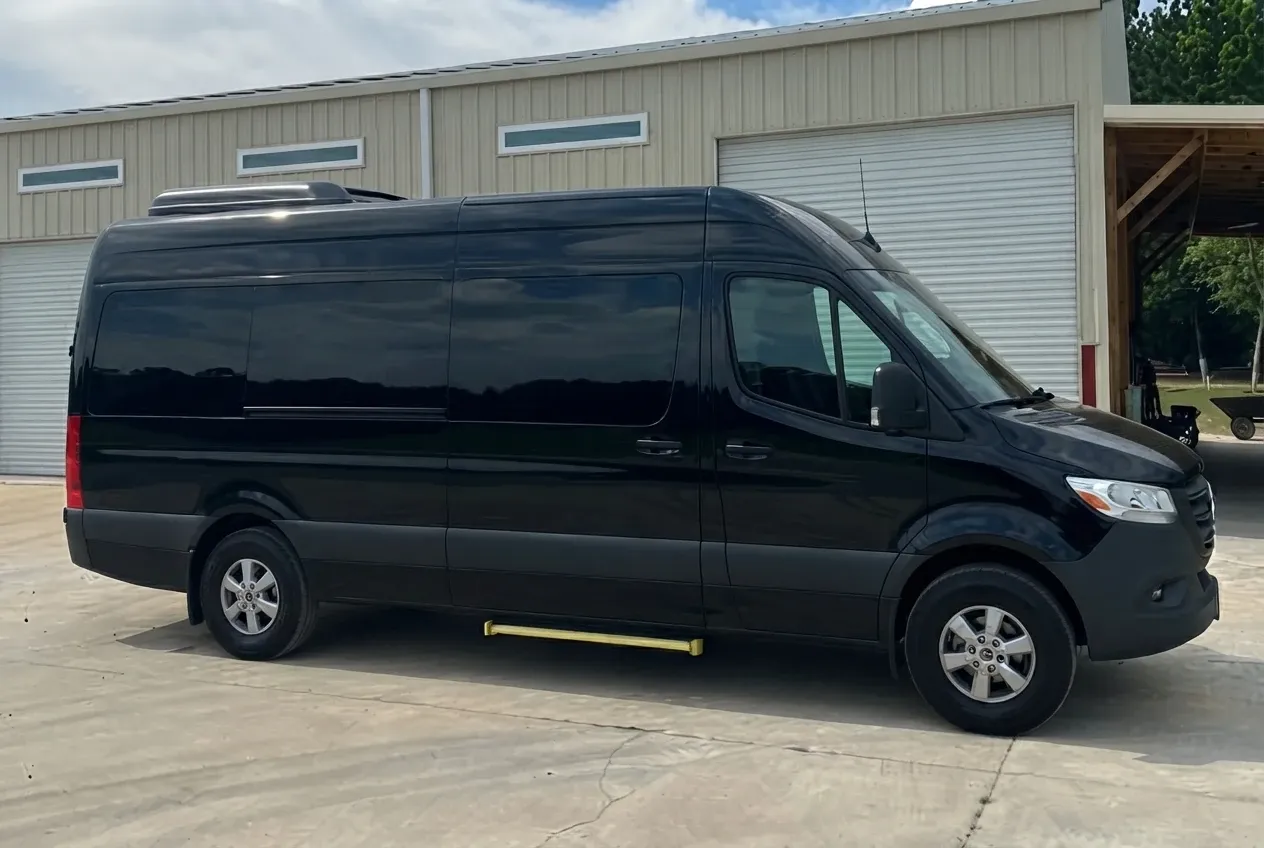 Mercedes-Benz Sprinter Shuttle Van Black Mercedes-Benz Sprinter Shuttle Van to rent
