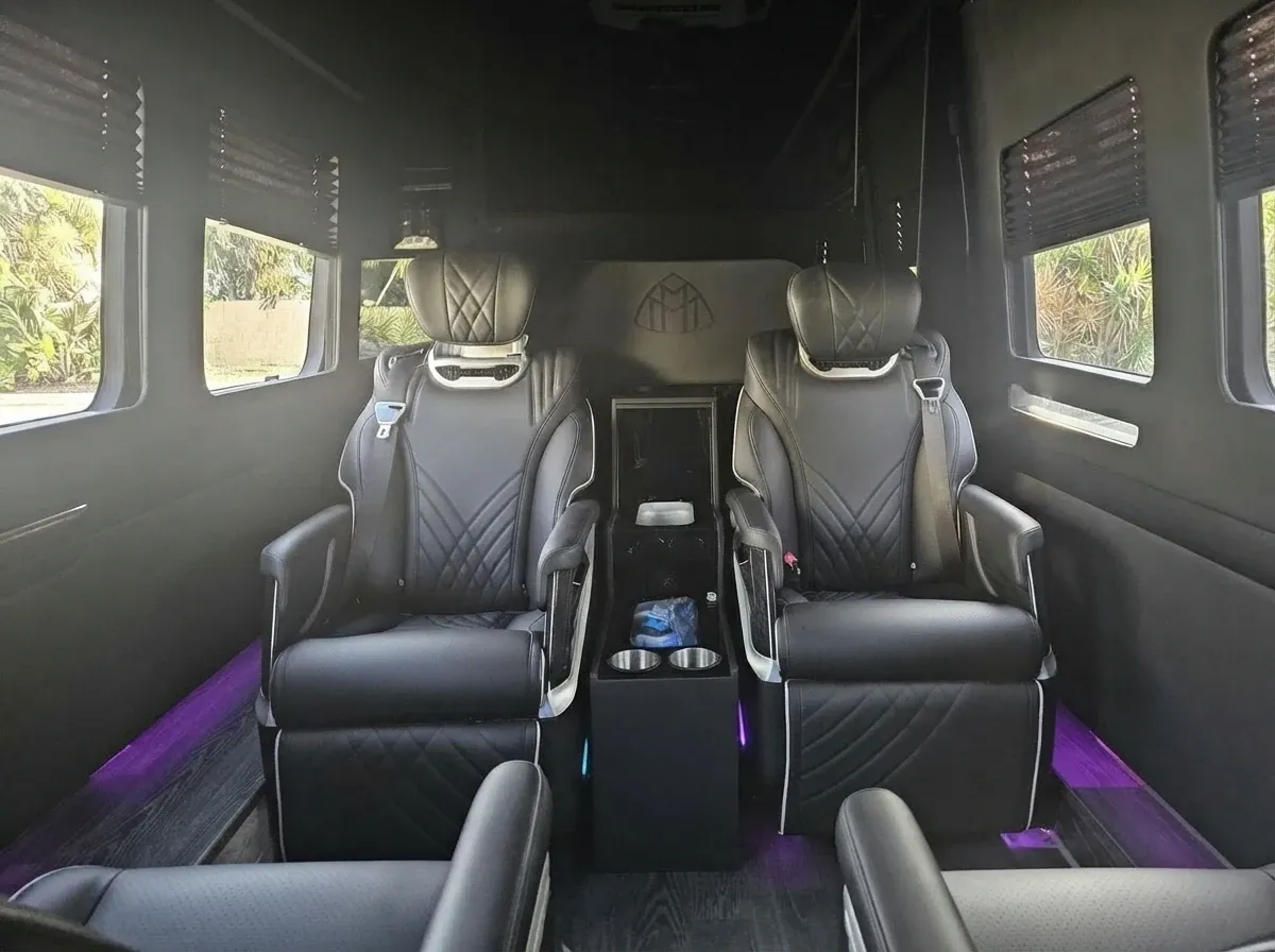 Black Mercedes-Benz Sprinter Van Jet, angle 2