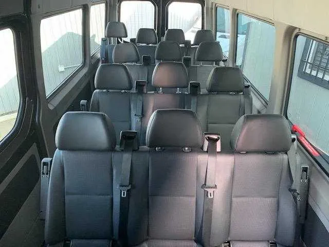 Mercedes-Benz Executive Sprinter cabin view with passenger seat belts
