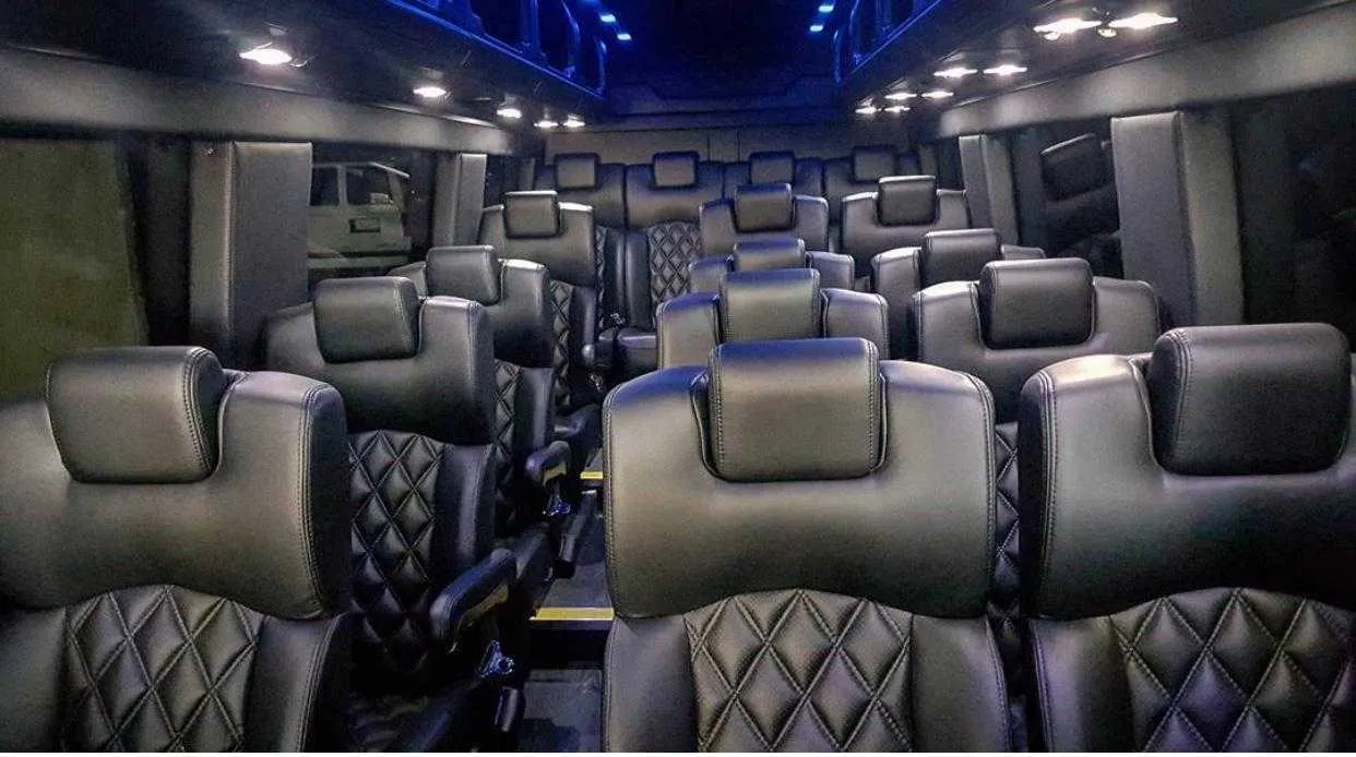 Mercedes-Benz Executive Sprinter cabin view with captain's chairs