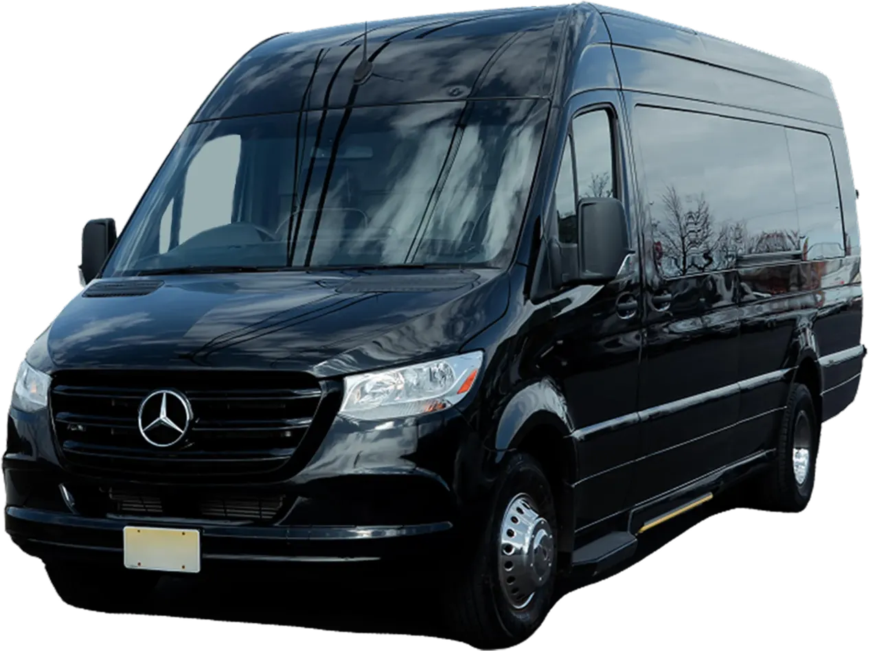 Gray 11 Passenger Mercedes-Benz Sprinter to rent
