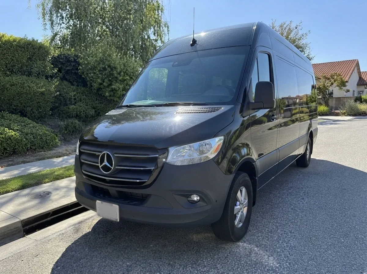 Black Mercedes Sprinter Van to rent