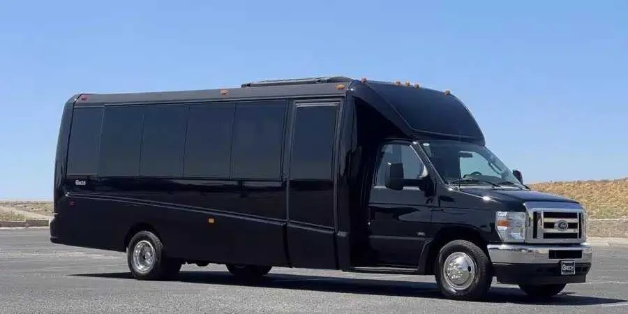 Ford F550 Executive Mini Bus Black Ford F550 Executive Mini Bus with tinted windows