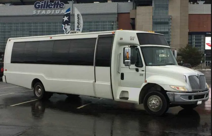 38 Passenger Mini Coach Black 38 Passenger Mini Coach with tinted windows