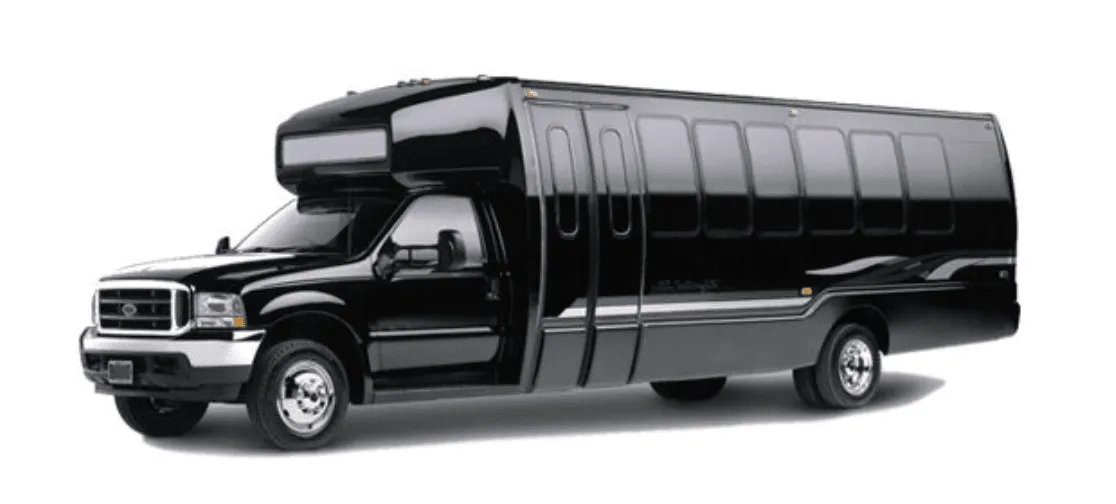 Black 28 Passenger Mini Coach to rent