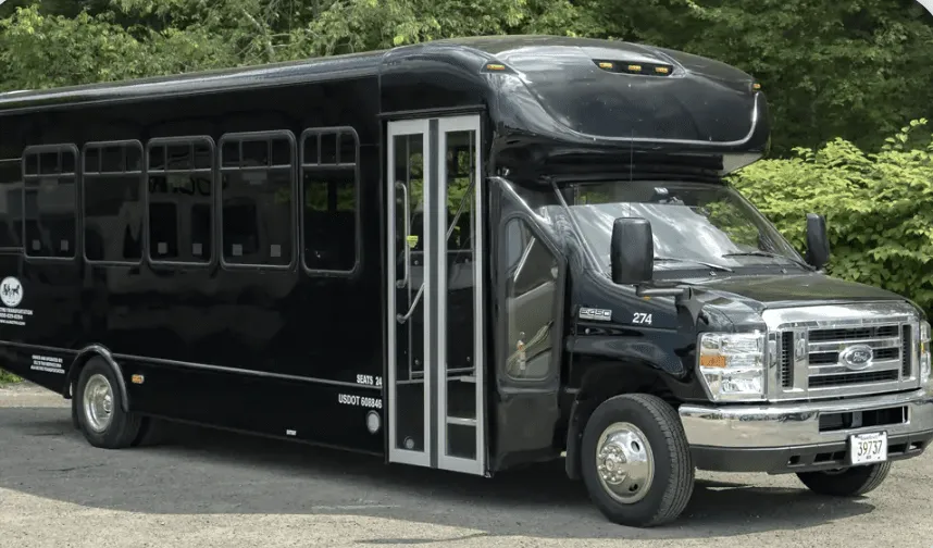 Black 24 Passenger Mini Coach to rent