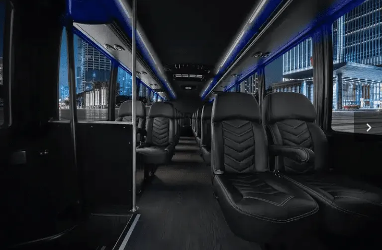Mini Coach Executive cabin view with LED accent lighting and LED ceiling lighting