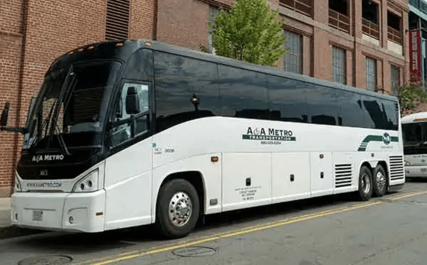 White 55 Passenger Motor Coach to rent