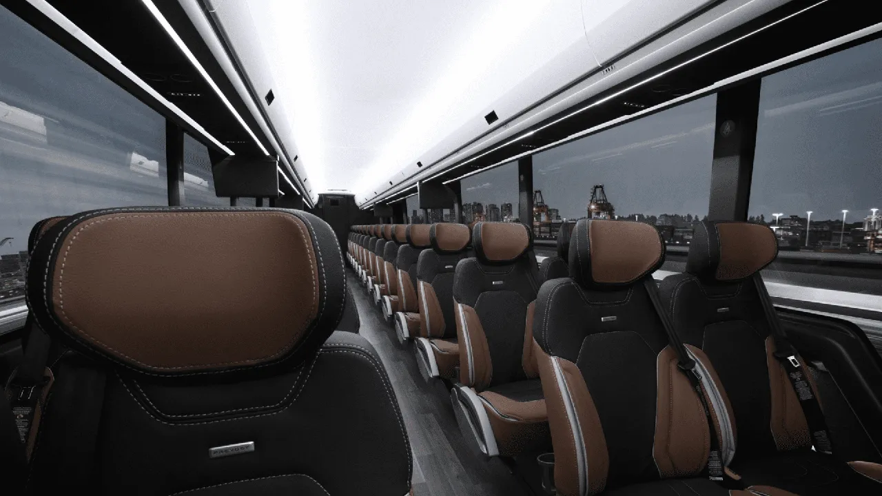 56 Passenger Motorcoach cabin view