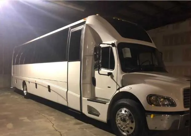 Freightliner Executive Mini Coach White Freightliner Executive Mini Coach with tinted windows