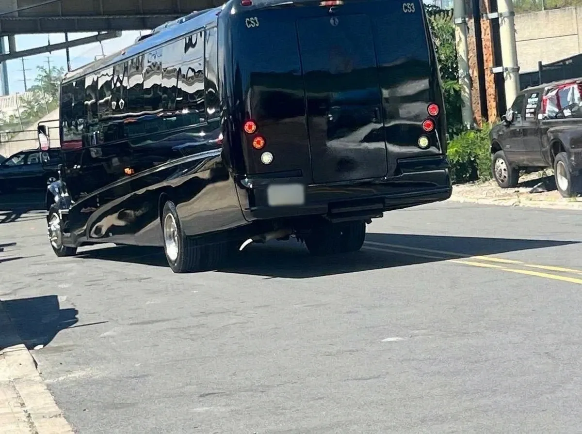 Black 40 Passenger Motorcoach, angle 3