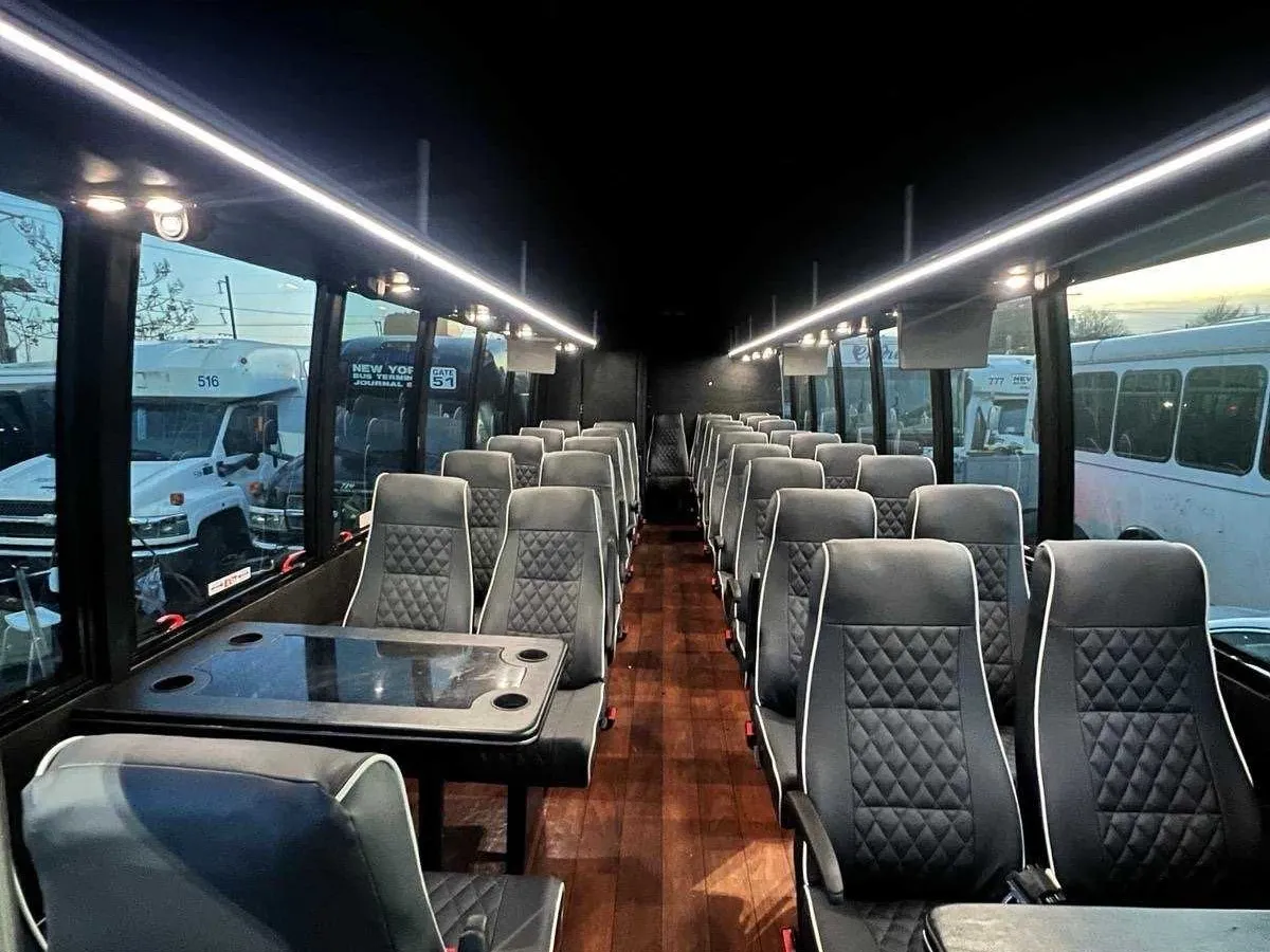 Black 40 Passenger Motorcoach, angle 2