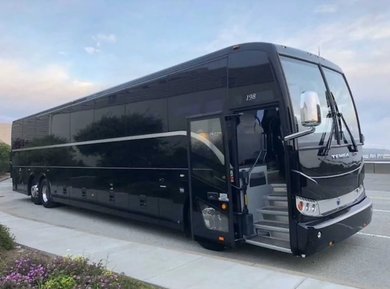 Black 56 Passenger Motorcoach to rent