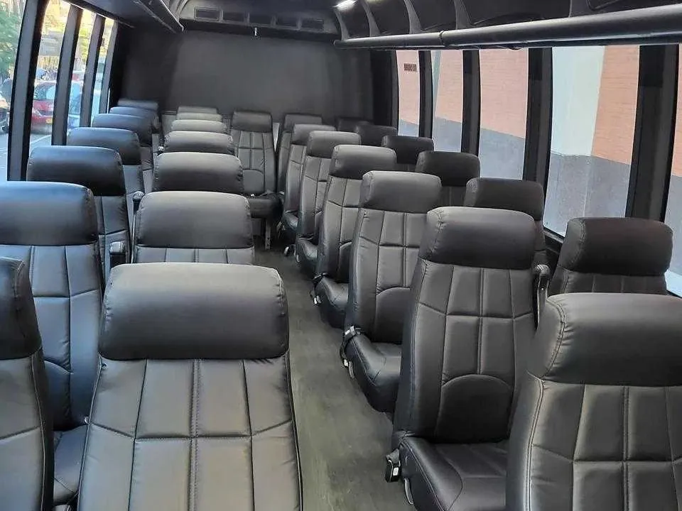 Black 56 Passenger Motorcoach, angle 2
