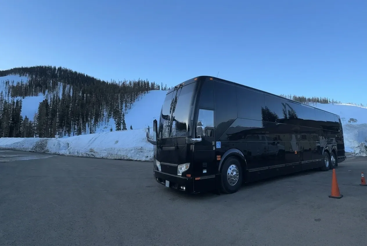 Black Prevost Motorcoach, angle 2