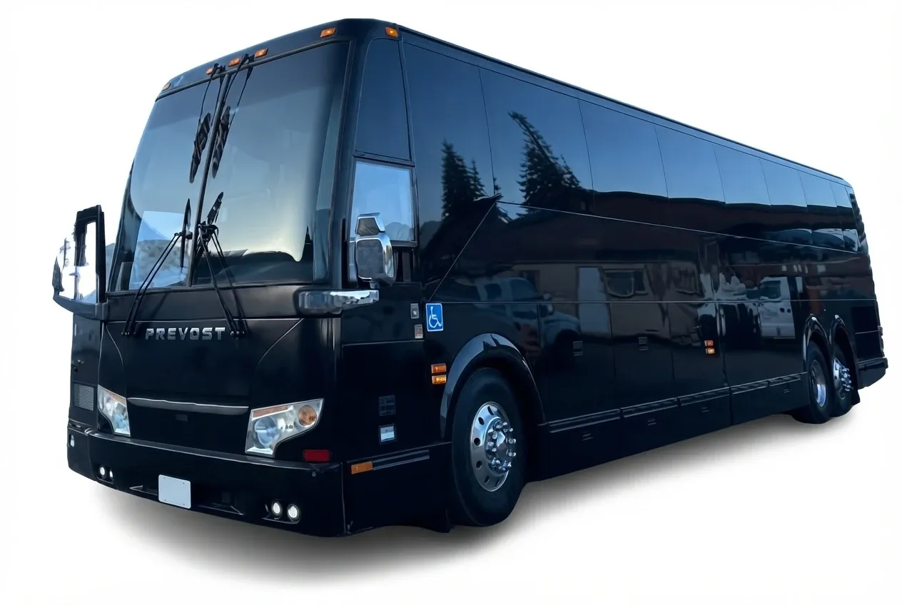 Black Prevost Motorcoach to rent